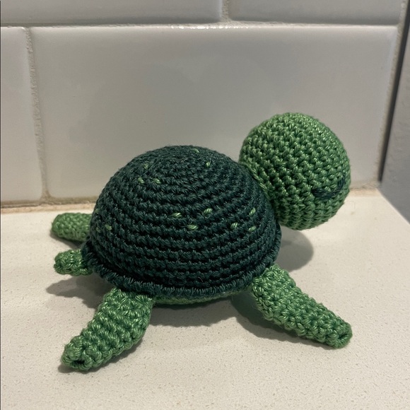 Handcrafted Sea Turtle Figure Toy Amigurumi Crochet Toy Decor Animal Ocean - Picture 3 of 10